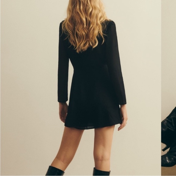 Reformation Ottessa Dress Black XS - Picture 4 of 7